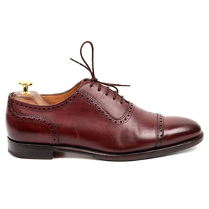 'Fenchurch' Burgundy Leather Oxford Brogues UK 7 F - Abbot's Shoes