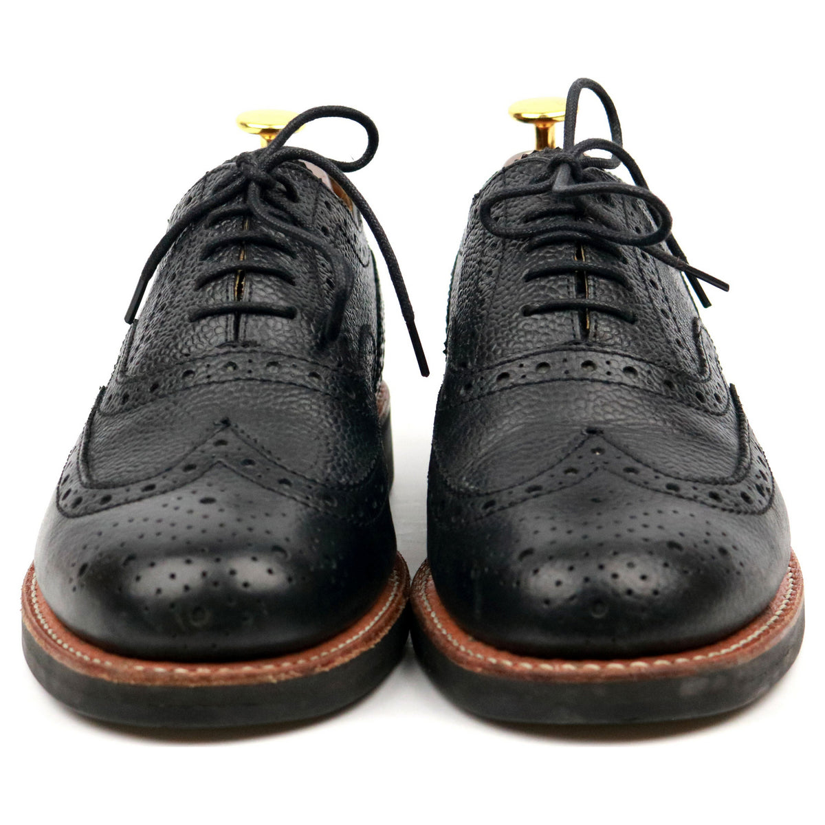 Grenson 'Stanley' Black Leather Brogues 