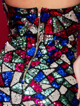 Chloe Pattern Sequin Gown