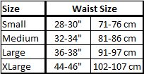 Heat Holders bottoms size chart Small-XLarge