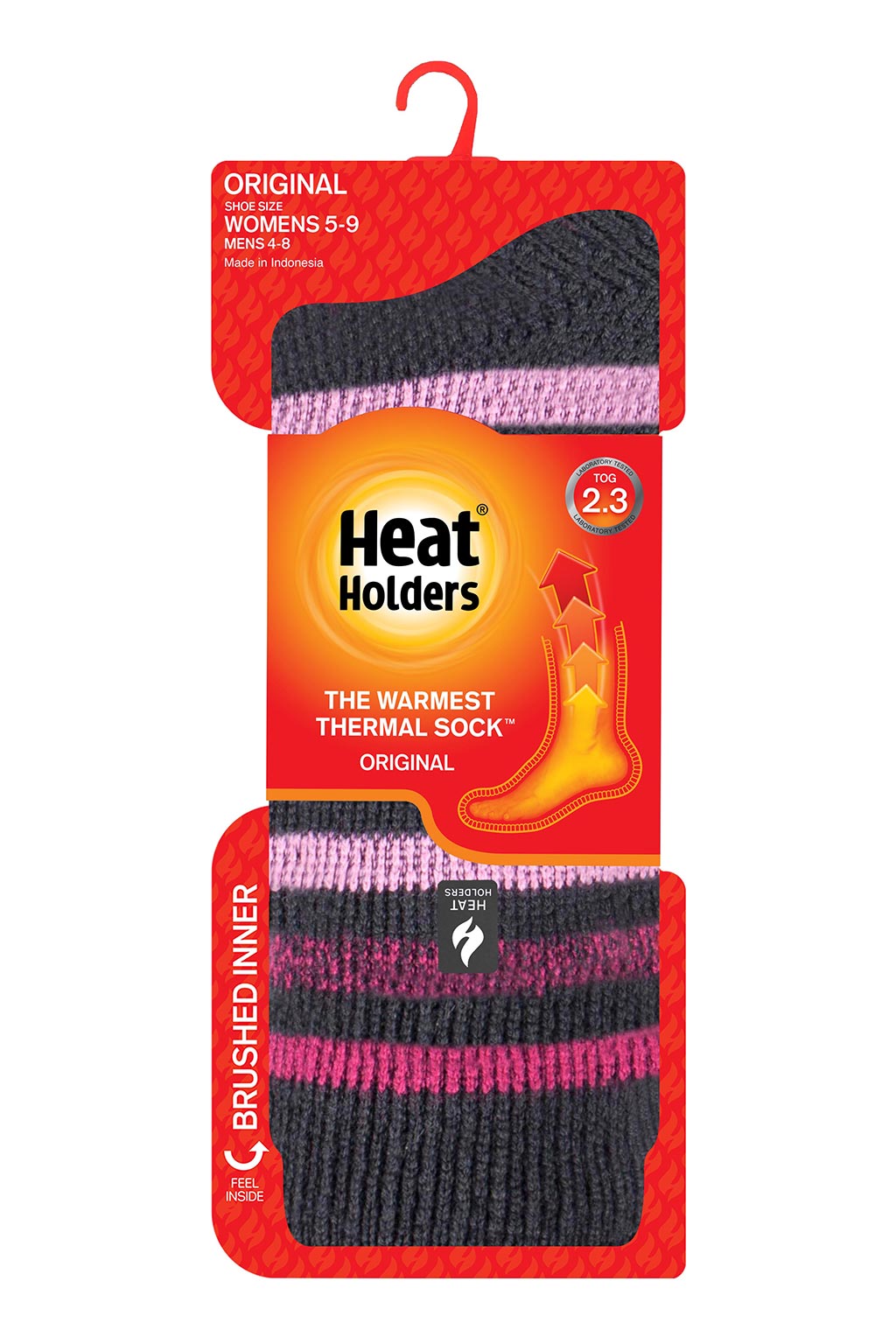 Women's Rosebud ORIGINAL™ Multi Twist Stripe Crew Socks - Heat Holders Canada product image