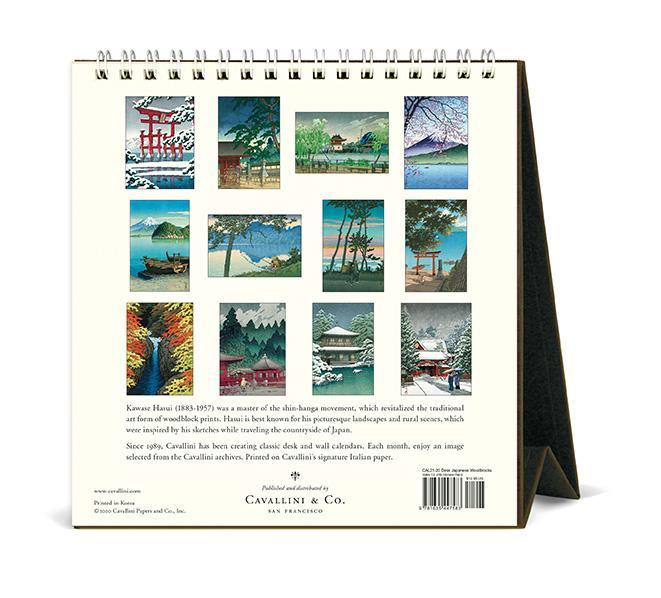 Cavallini Japanese Woodblock Desk Calendar 2021 Laywine's