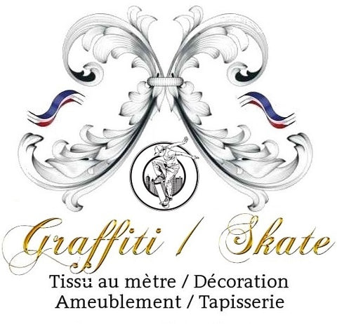 tissu motif sport Skate loisir graffiti Art Street décoration rideau couette ameublement au mètre