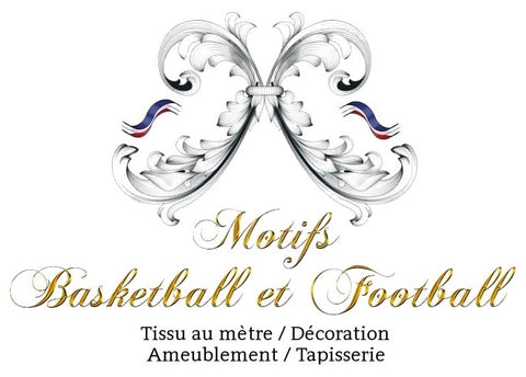 tissu motif sport au mètre décoration ameublement tapisserie Basketball foot football