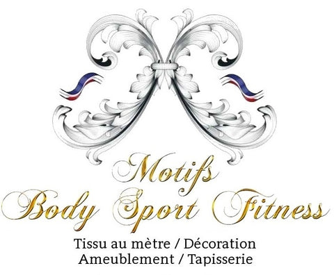 Tissu motif sport bodybuilding corps homme femme fitness musculation au mètre ameublement