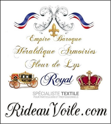 Rideauvoile tissu ameublement Empire Royale Versailles Baroque Héraldique
