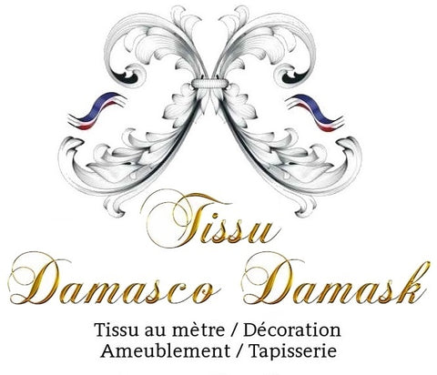  boutique tissu Damasco au mètre décoration ameublement Damassé rideau coussin tapisserie siège fauteuil 