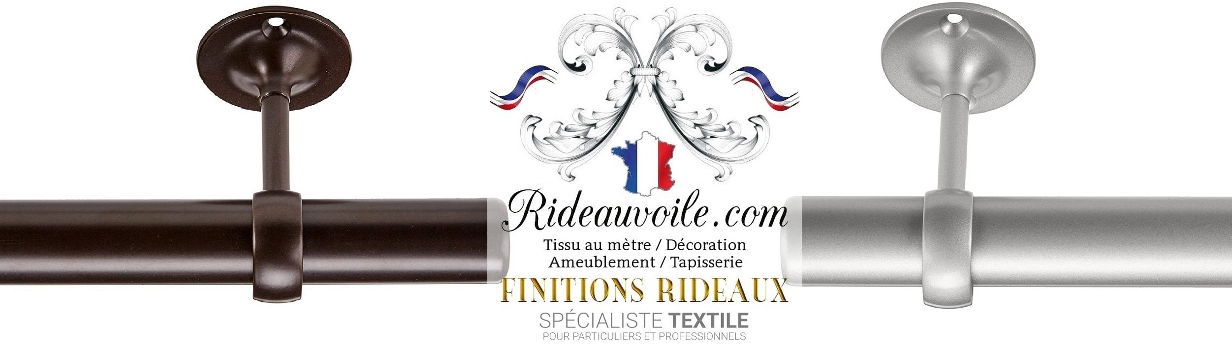 Rideauvoile boutique accessoire tringle support barre rideau voilage tenture tissu ameublement