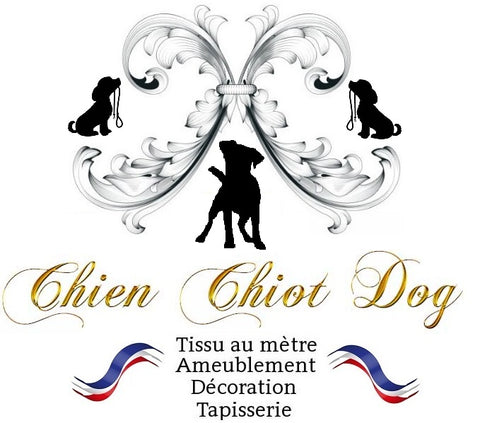 Motif chien décoration textile tissu rideau tableau couette coussin imprimé au mètre sur mesure ameublement haute couture