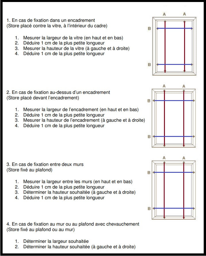 Comment mesure la fenêtre pour les rideaux stores acheter réalisation sur mesure