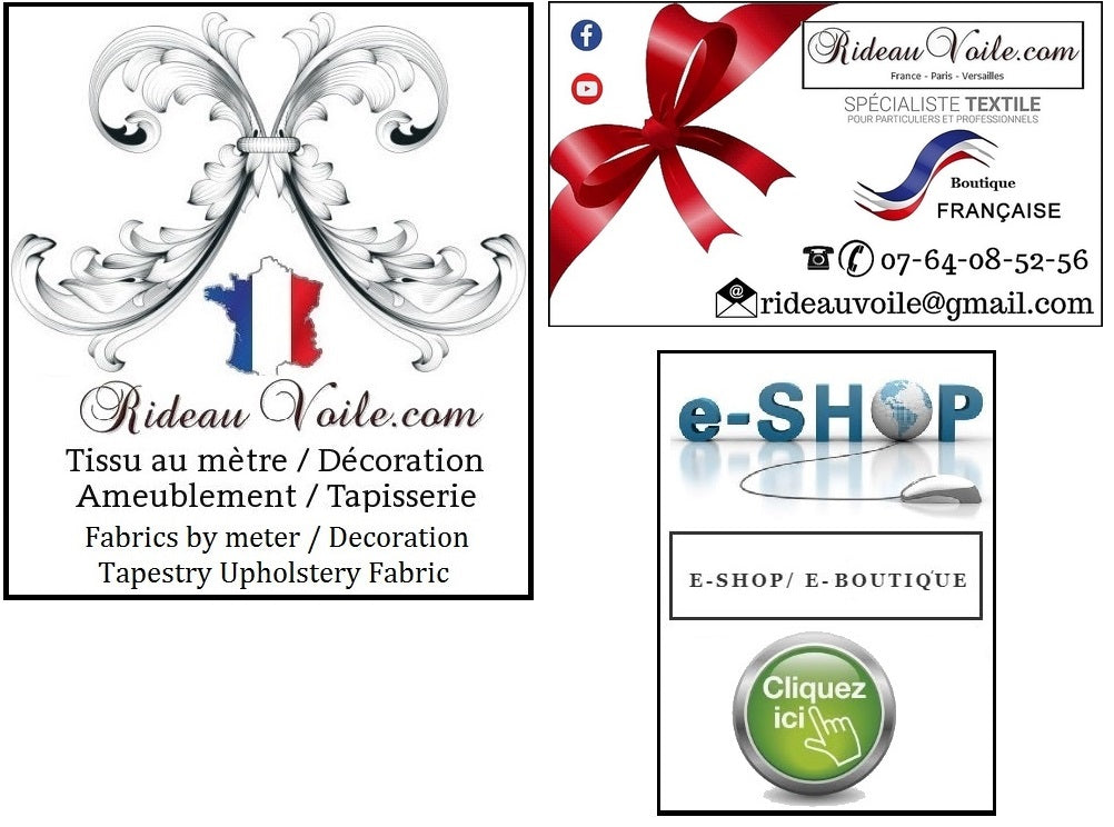 boutique rideauvoile.com spécialiste tissu Empire ameublement décoration tapisserie haut gamme luxe France Paris