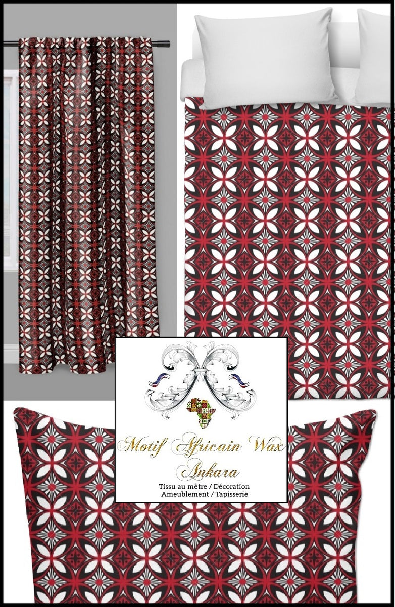 Tissu d coration  motif  Africain Ankara Wax au m tre rideau 
