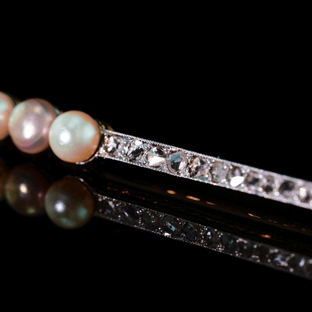 Antique Pearl Diamond Brooch