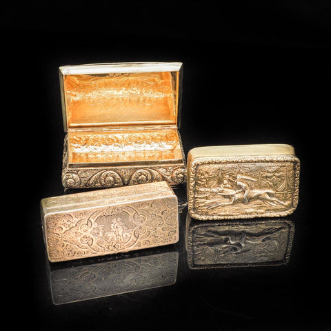 Silver Gilt Snuff Boxes