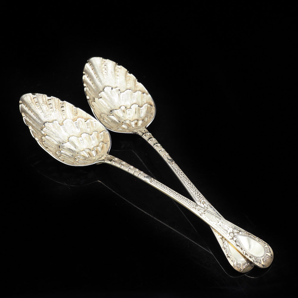 Georgian Silver Gilt Berry Spoons