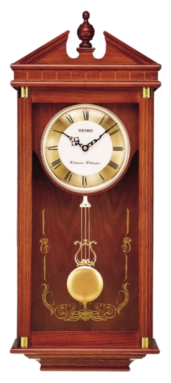 Regal Oak Wall Clock with Pendulum Seiko Wall Clock QXH107BLH - Dana Dow  Jewellers