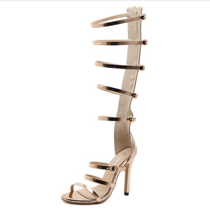 gold gladiator sandals heels