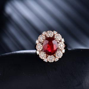 Natural Tourmaline Diamonds 18K Rose Gold Engagement  Ring - EK CHIC 