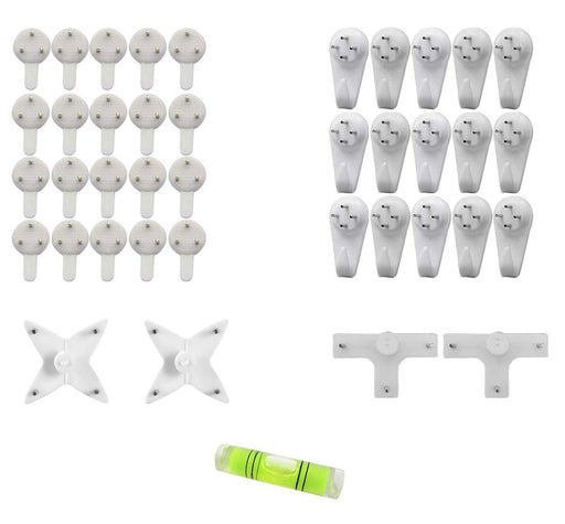 HFX 25pcs Hard Plastic 3-Pin Seamless Nail Photo Frame Wall