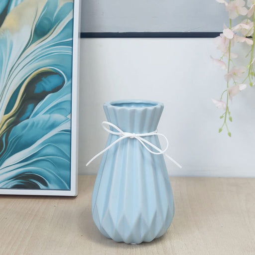 Pink Gradient Ceramic Vase, 9.7 in, Artistic Flower Vase for Home Décor Office Decoration, Fit for Fireplace Bedroom Kitchen Living Room