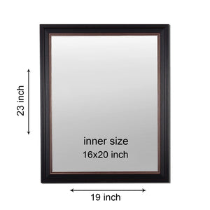 Modern Warnish Wall Decorative Mirror Black Color Inner Size 16 X I Art Street