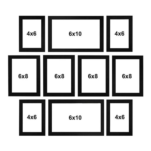 11 Individual Black & White Wall Photo Frames Wall Hanging With Wall S —  ART STREET