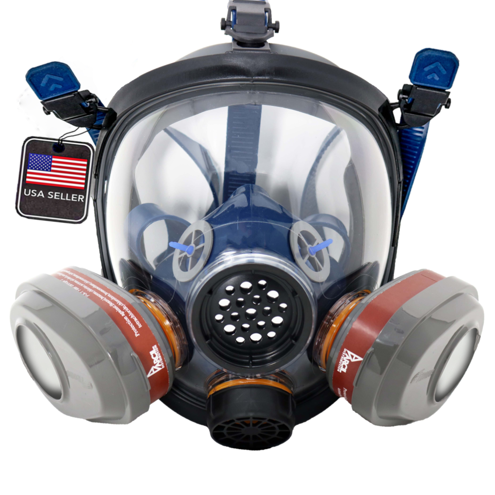 PD-101 Full Face Respirator Gas Mask with Organic Vapor and Particulat ...