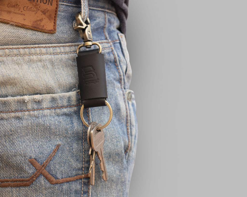 Leather Key Loop (Black) – The Leather Chef