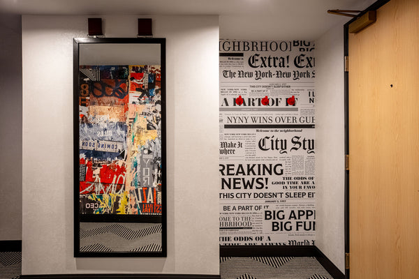 Newspaper Mural for NY NY Hotel and Casino