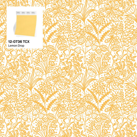 Floral Fandango in Lemon Drop