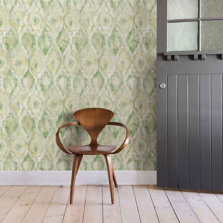 Ikat Bokhara by G P  J Baker  Emerald  Wallpaper  Wallpaper Direct