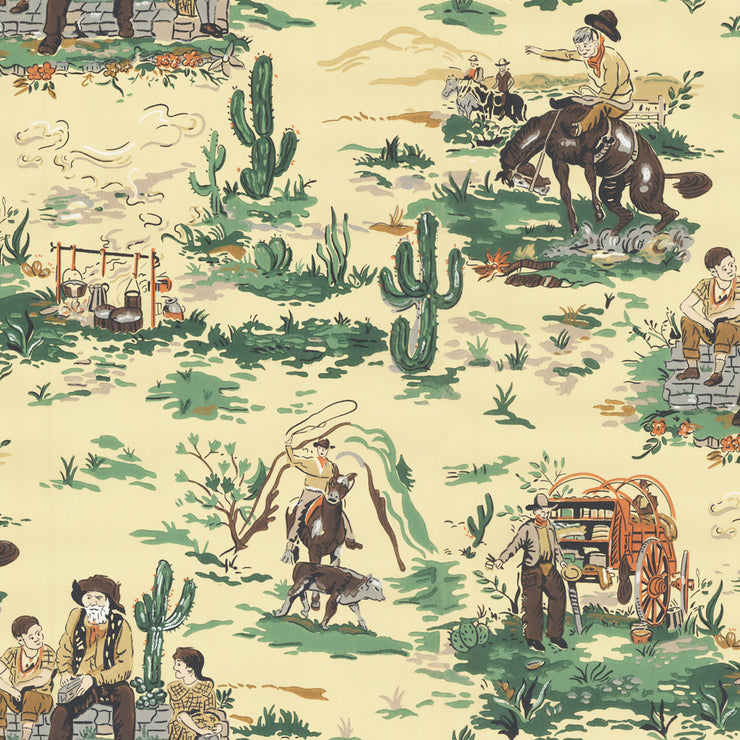 Cowboy elements pattern Childrens Wallpaper  TenStickers