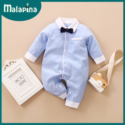 Malapina Baby Boy Romper Kids Summer Spring 0-24M Age Infant Gentleman Toddler Newborn Outfits Baby Girls Clothes 2021