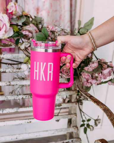 Pink Moth Can Koozie Tumbler – Simply Bri Creative