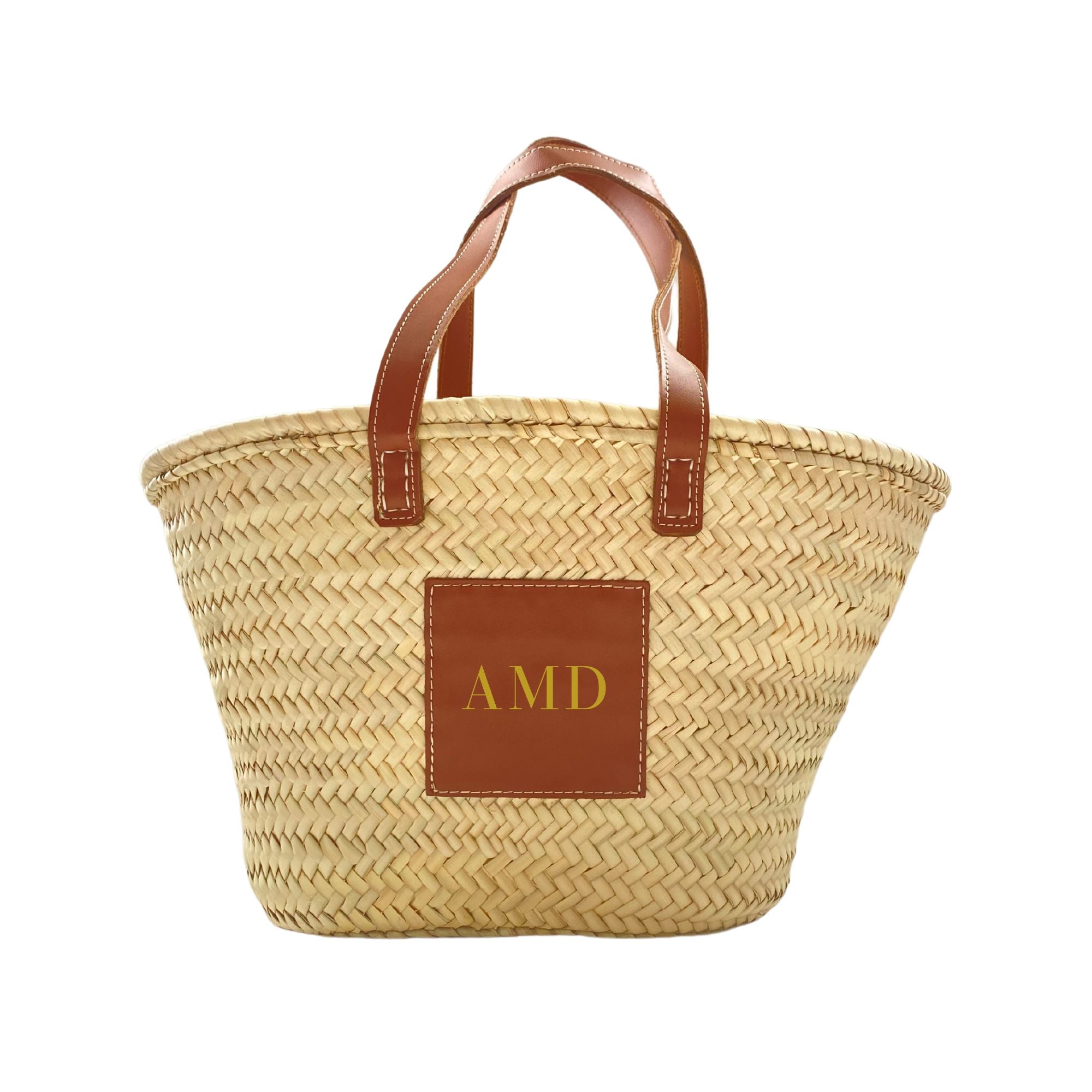 Monogrammed Straw Tote