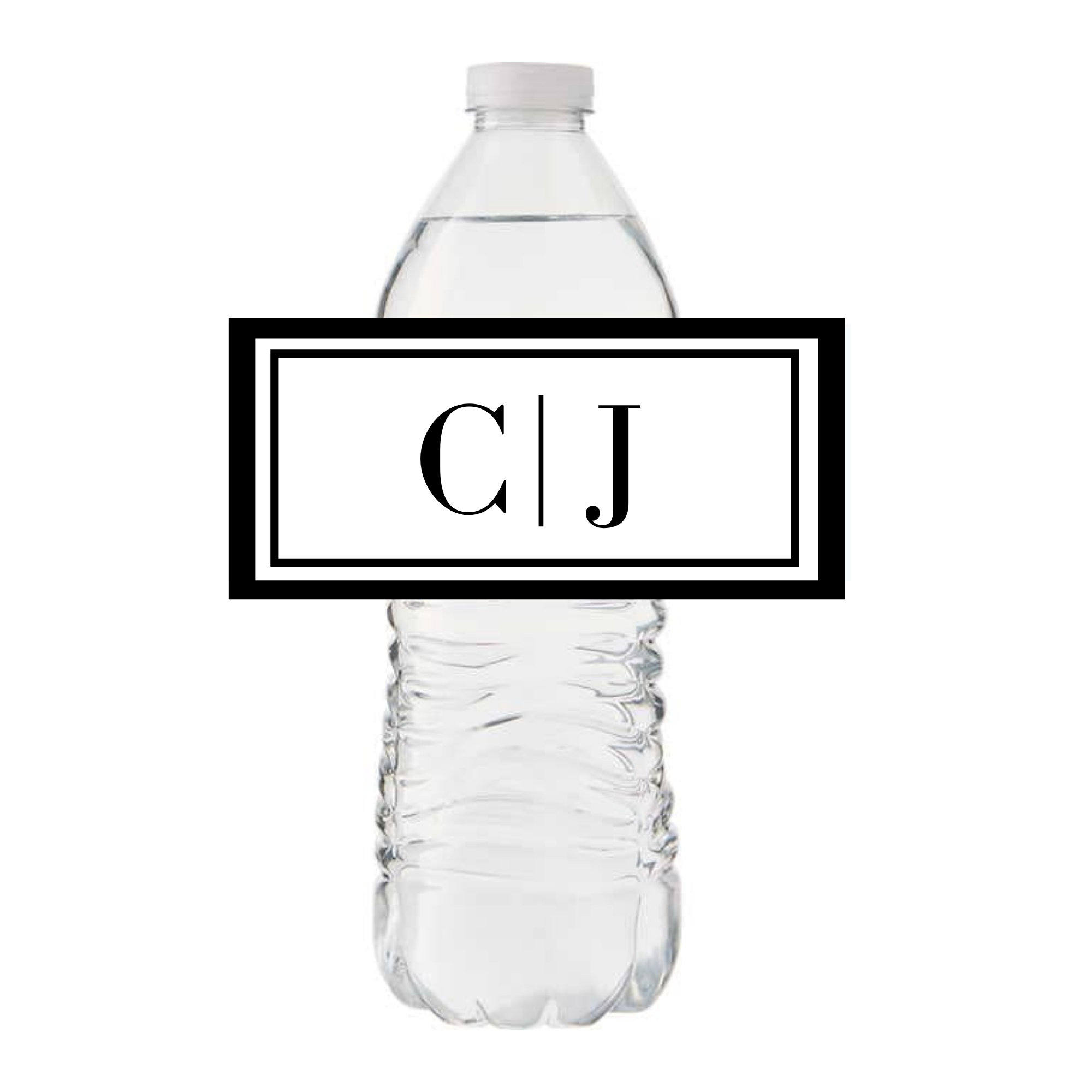 Personalized Modern Black & White Square Water Resistant Name Labels -  Current Labels