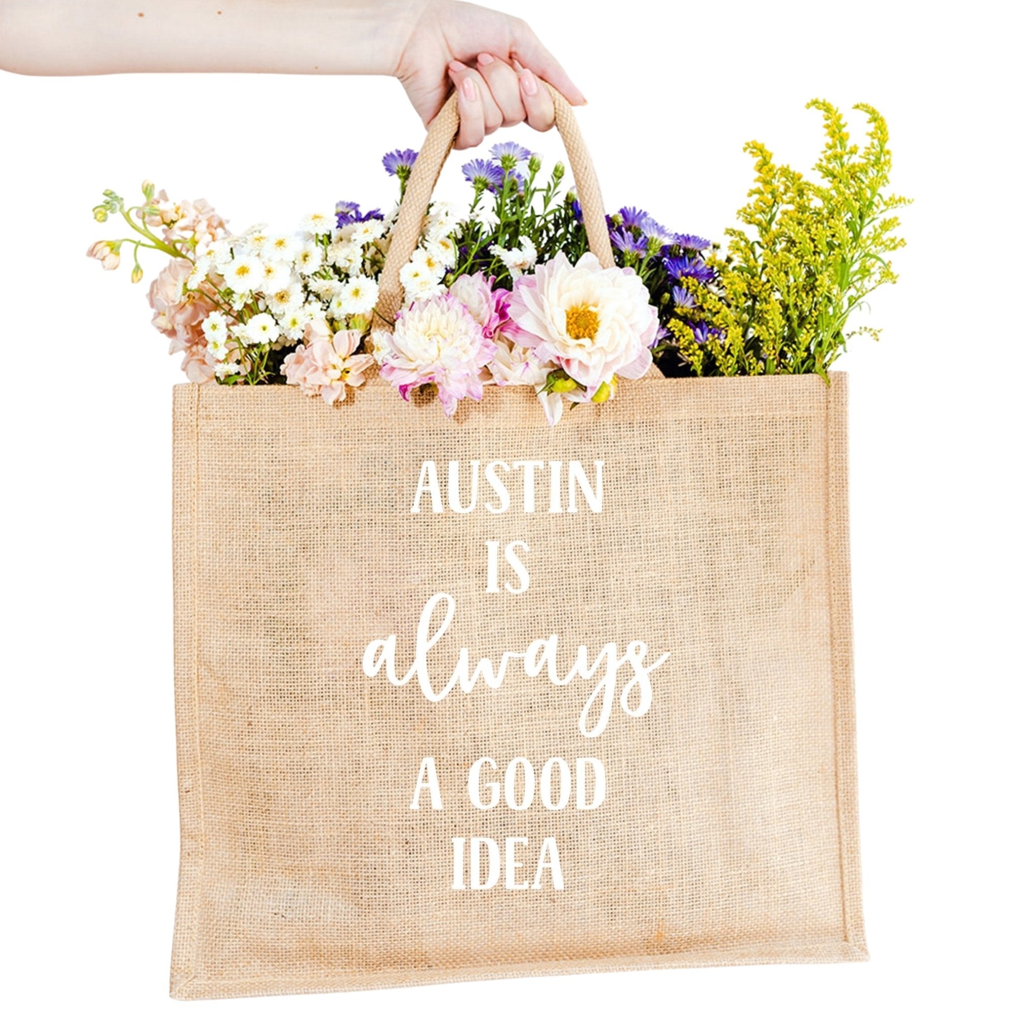 Always A Good Idea Jute Carryall - Sprinkled With Pink product image