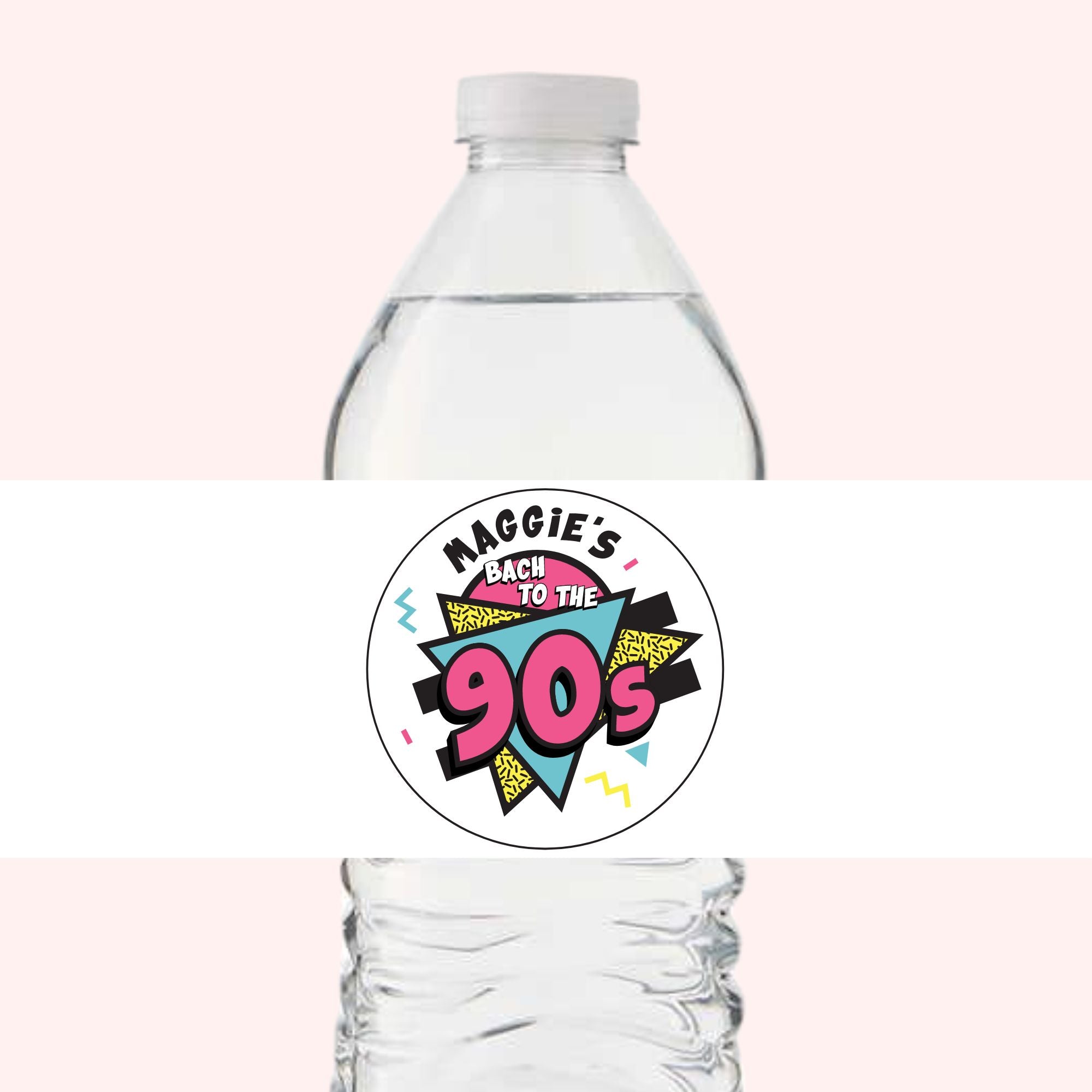 Full Wrap Water Bottle Label - Custom Design (Set of 10) - Sprinkled With  Pink