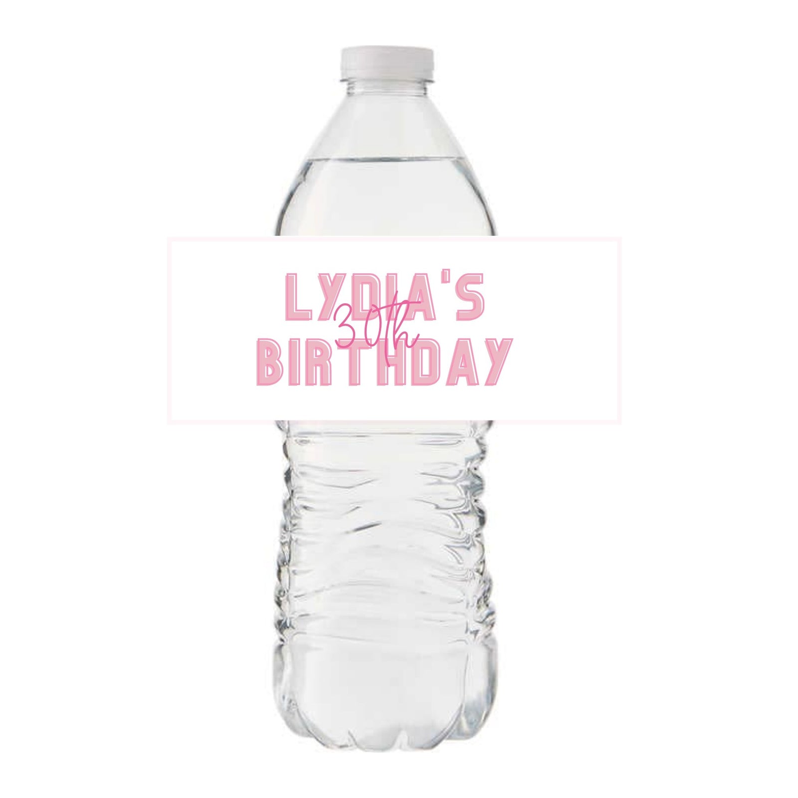 Personalized Water Bottle Sticker Wrapper, Custom Colorful Party