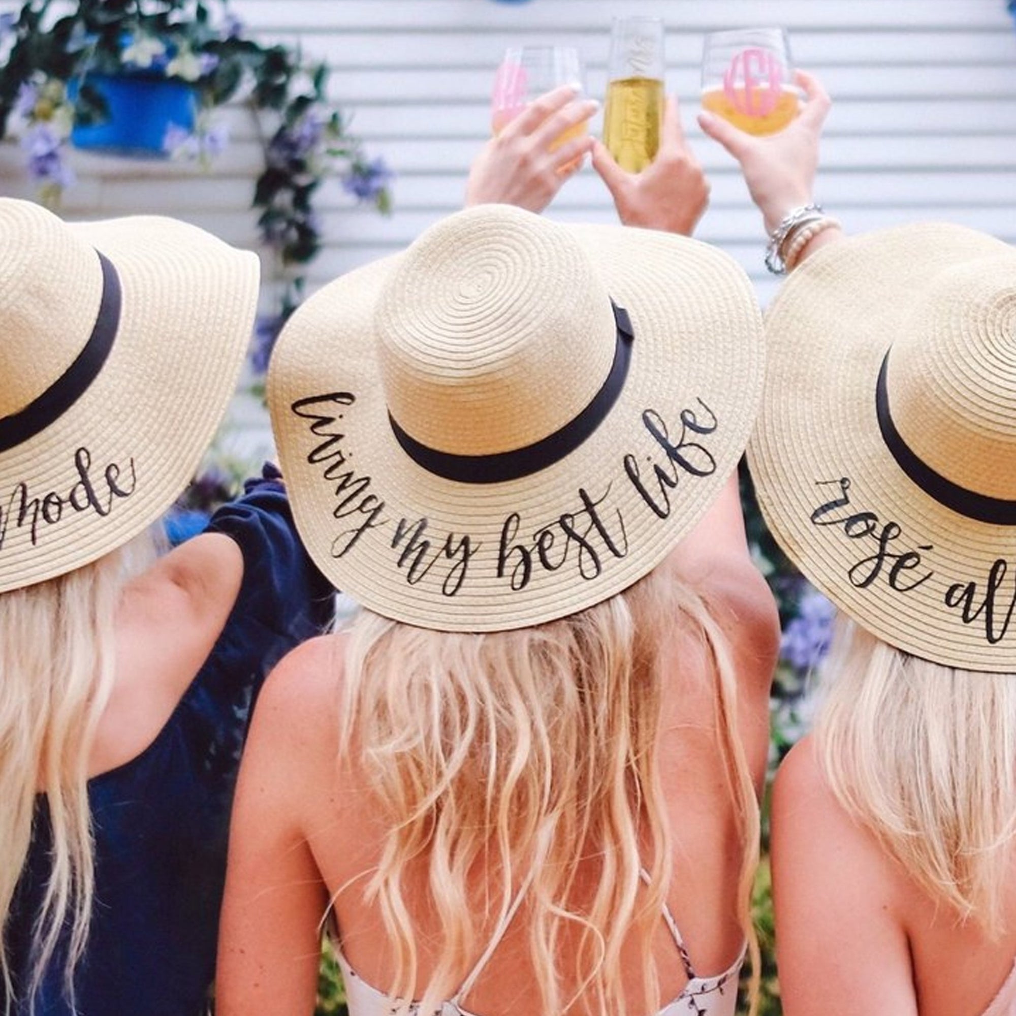 custom embroidered floppy hat