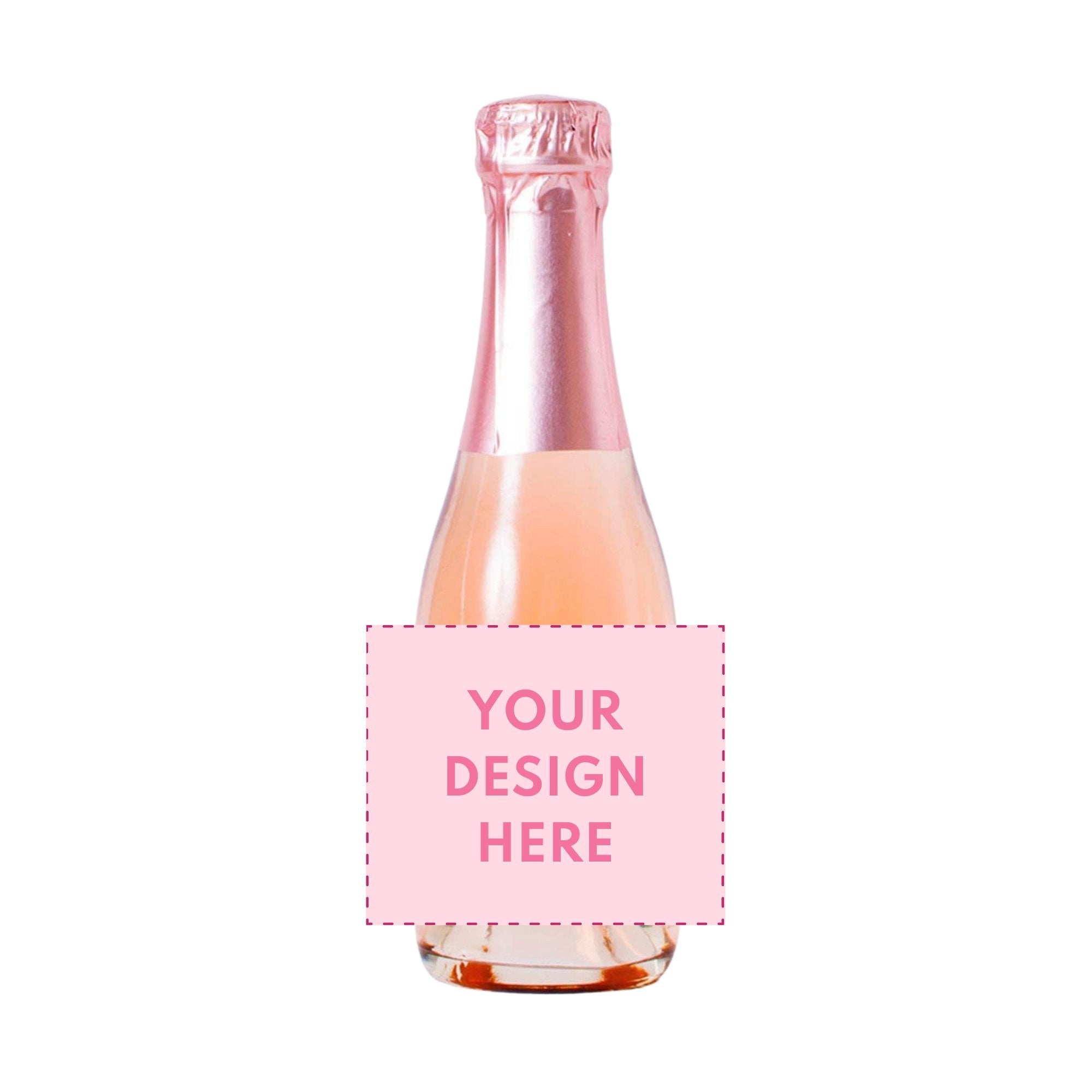 Custom Mini Tequila Labels - Sprinkled With Pink