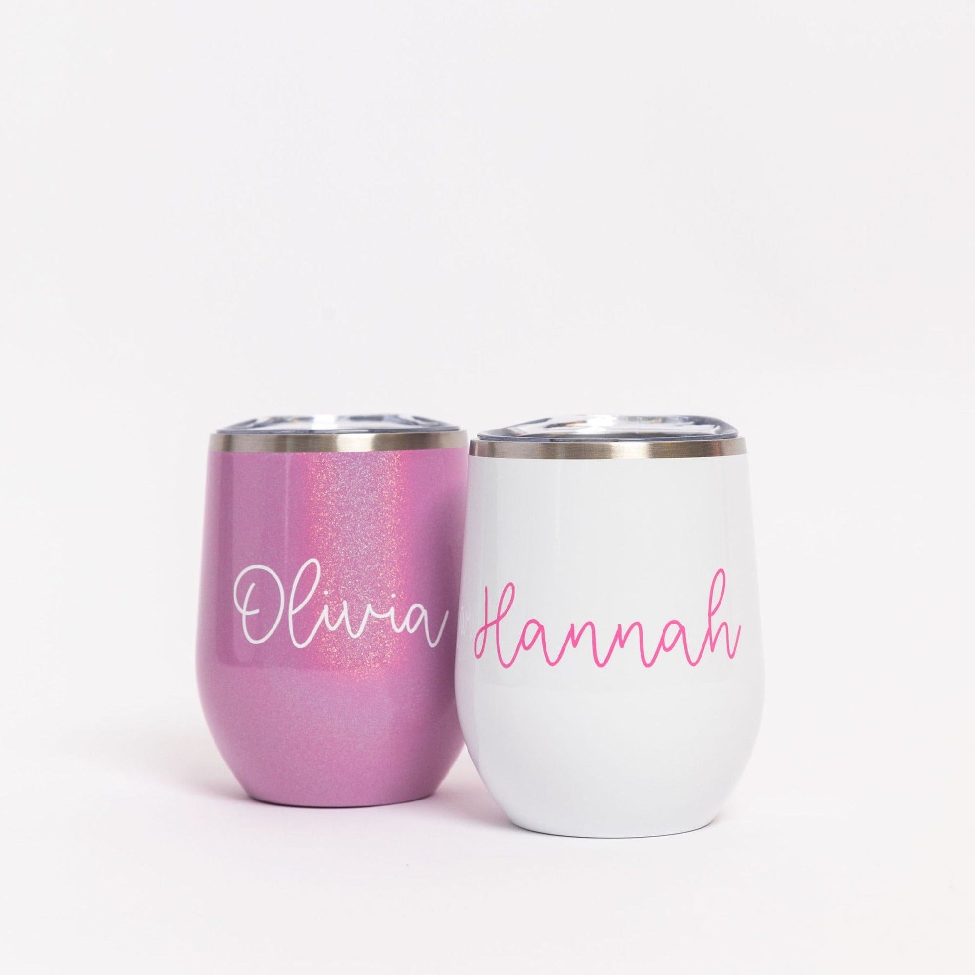 40oz Monogrammed Tumbler - Sprinkled With Pink