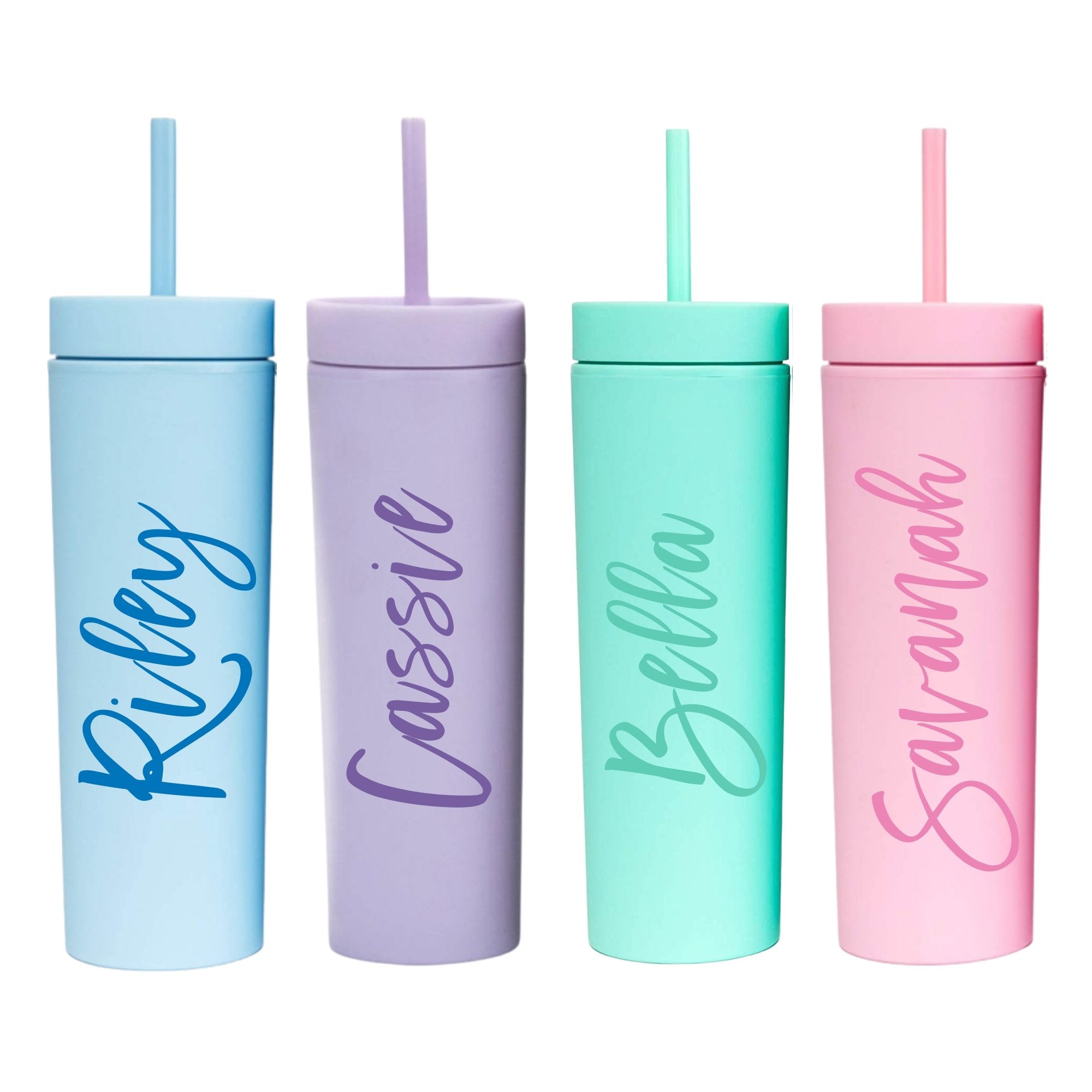 40 oz Tumbler with Monogram Motif - Sprinkled With Pink