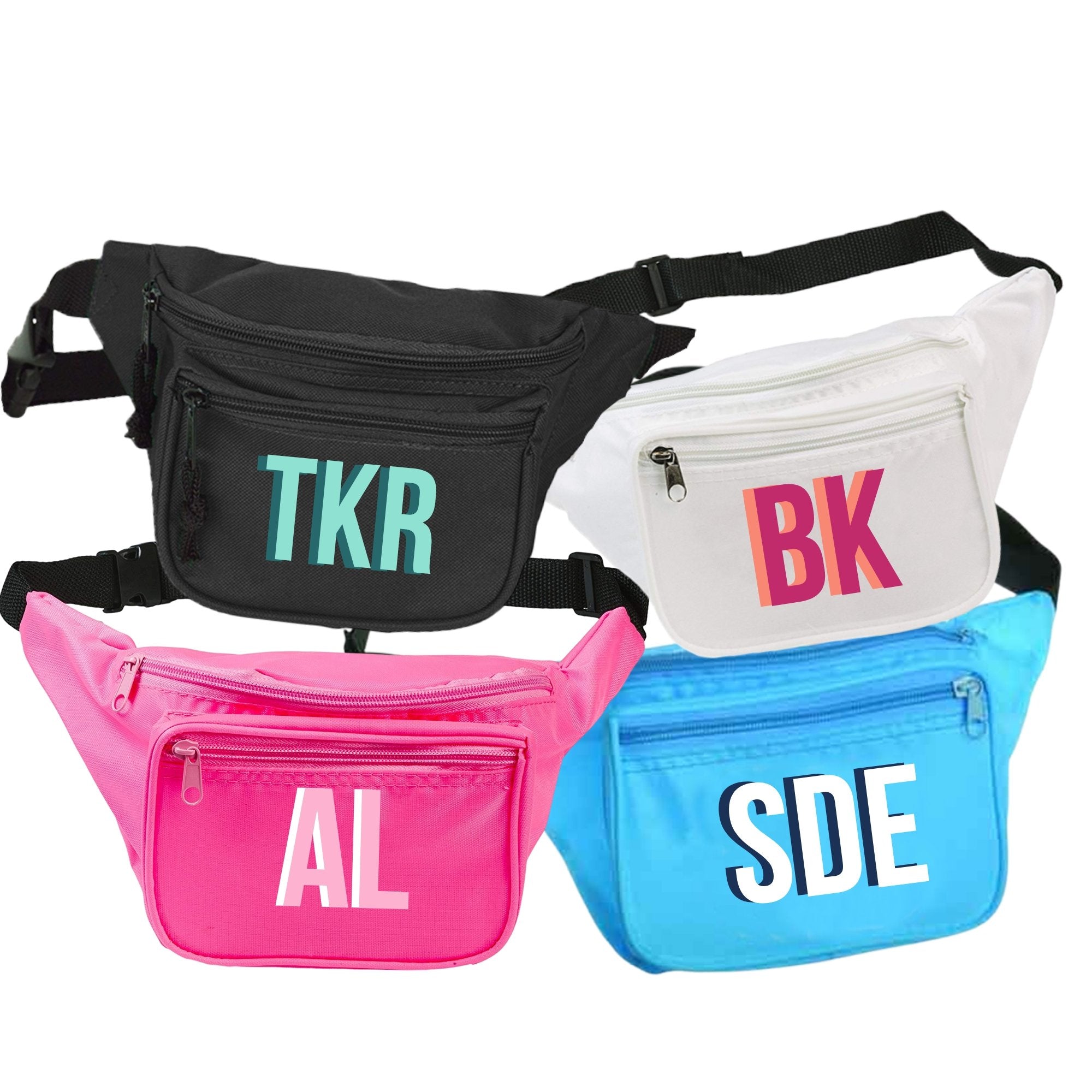 Monogrammed Belt Bag - Sprinkled With Pink