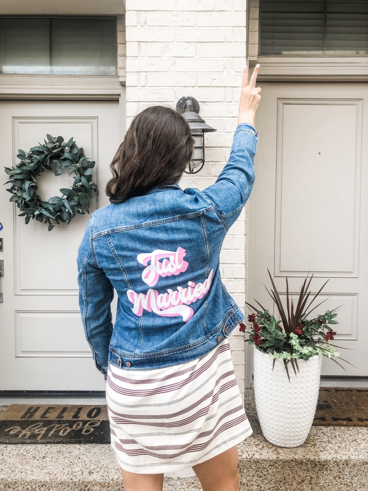 just married denim jacket