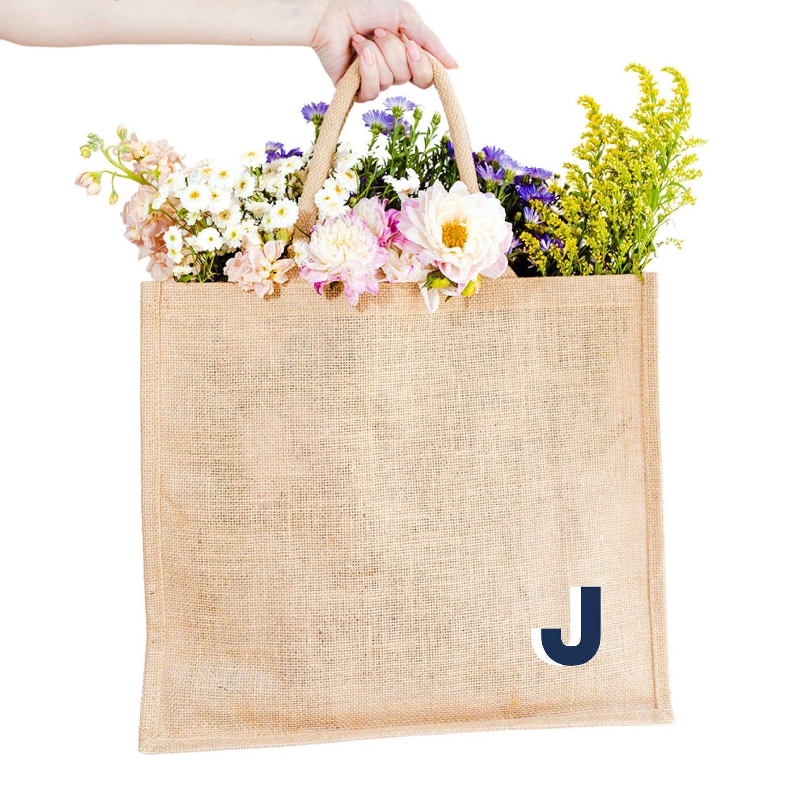 Embroidered Canvas Tote - Sprinkled With Pink