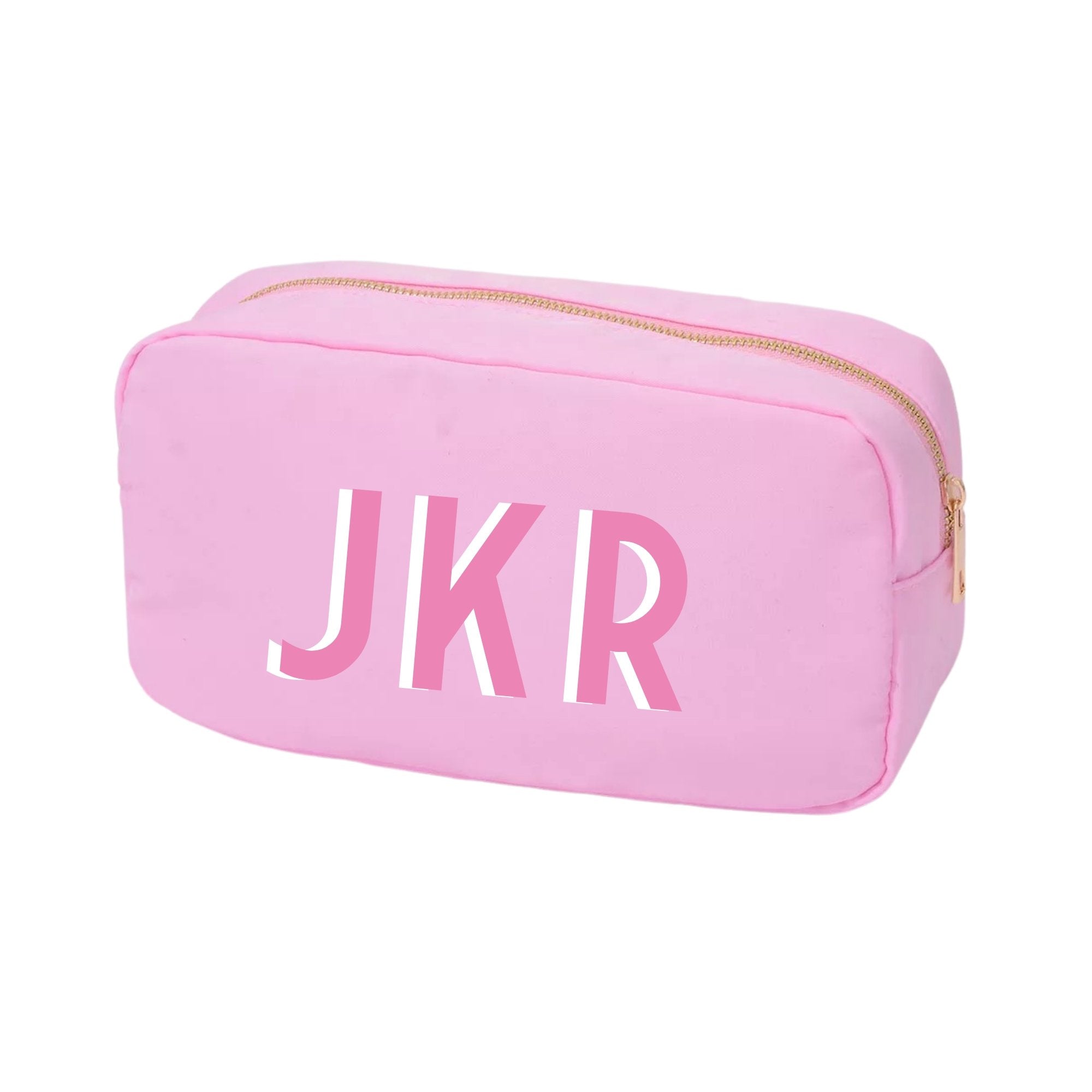 Shadow Monogram Pink Nylon Pouch Sprinkled With Pink