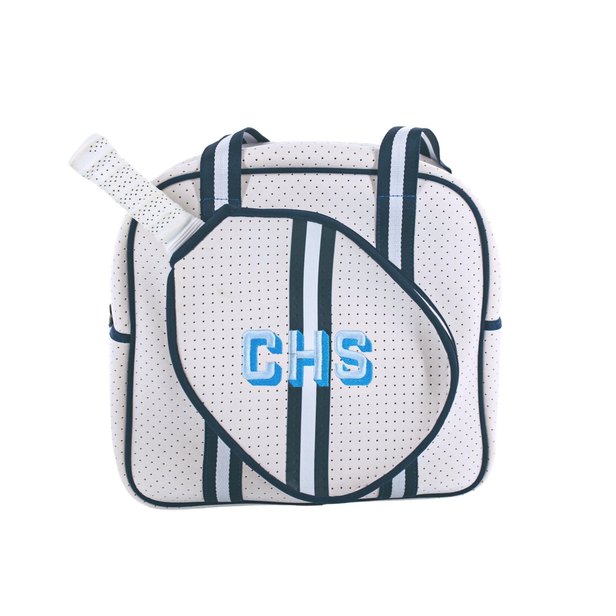 Image of Striped Monogram Pickleball / Tennis Bag