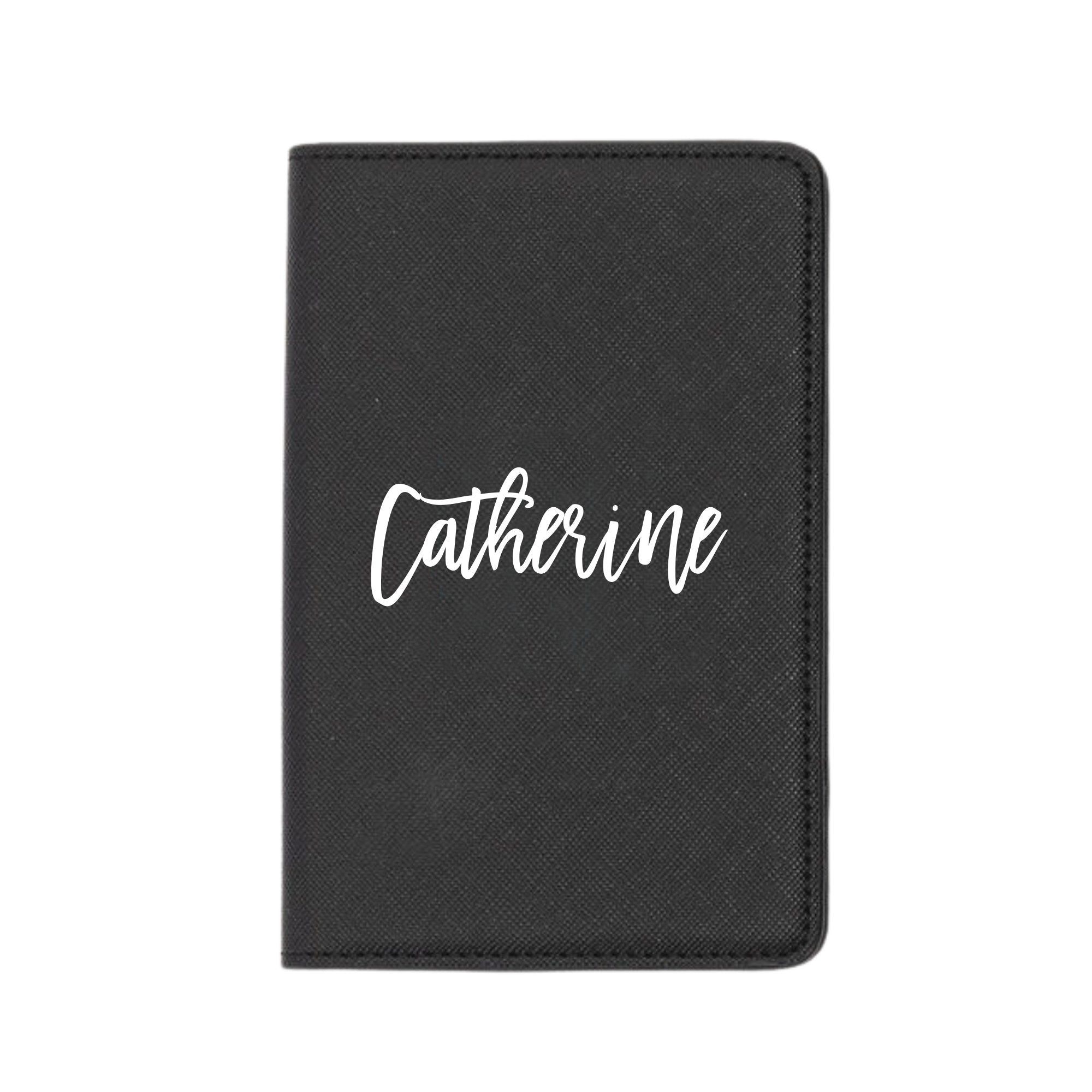 Passport Holder with Gold Foil Monogram