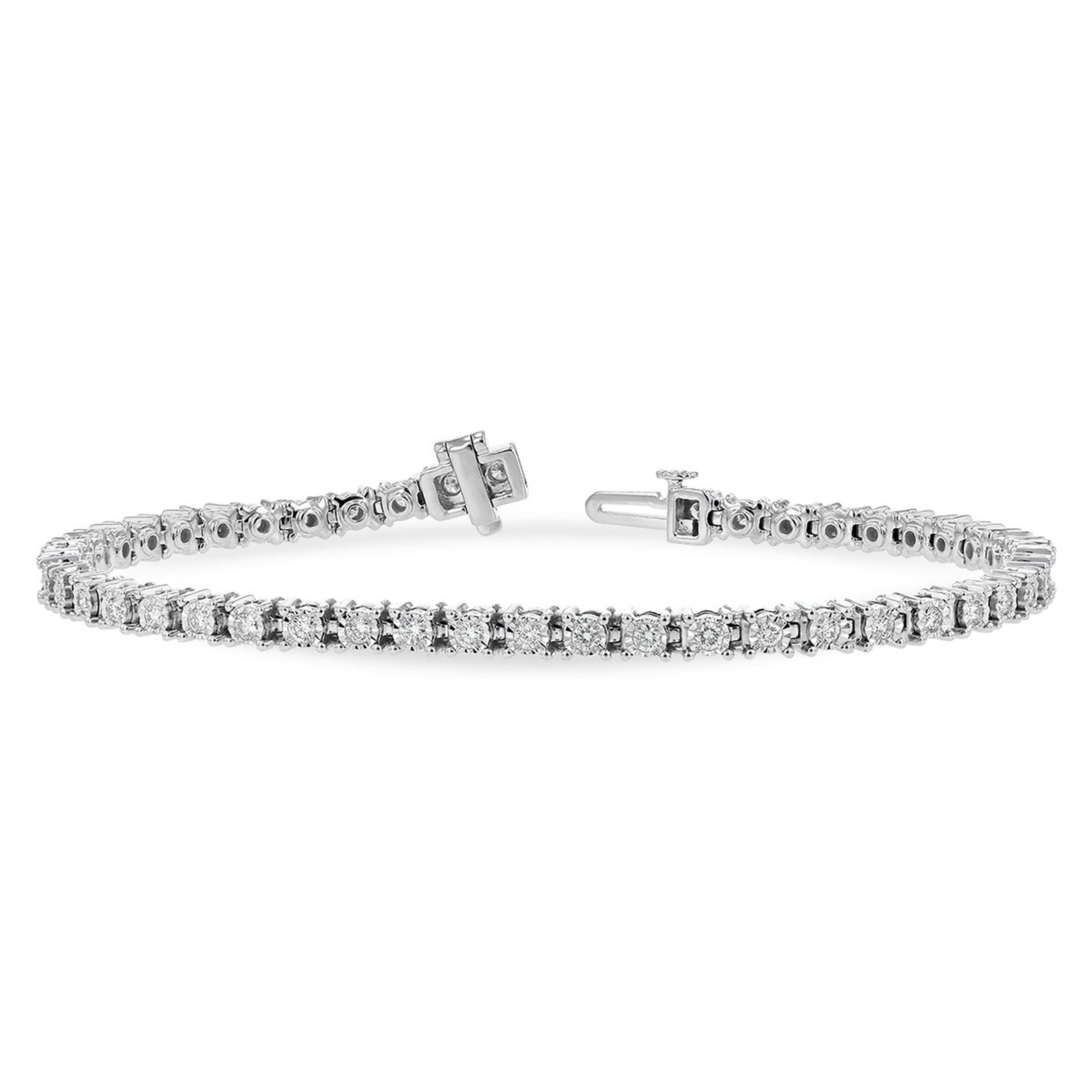 Emerald-Cut Diamond Platinum Line Bracelet, 5.92 Carats